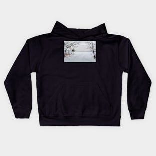 Tranquil landscape with the lake Kids Hoodie